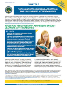 Tools and Resources for Addressing English Learners with Disability