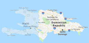 Map for the Dominican Republic