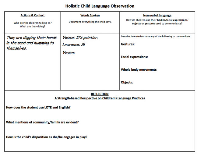 CUNY NYSIEB’s Child Language Observation Protocol can guide educators in observing the language of Emergent Multilingual Learners holistically.